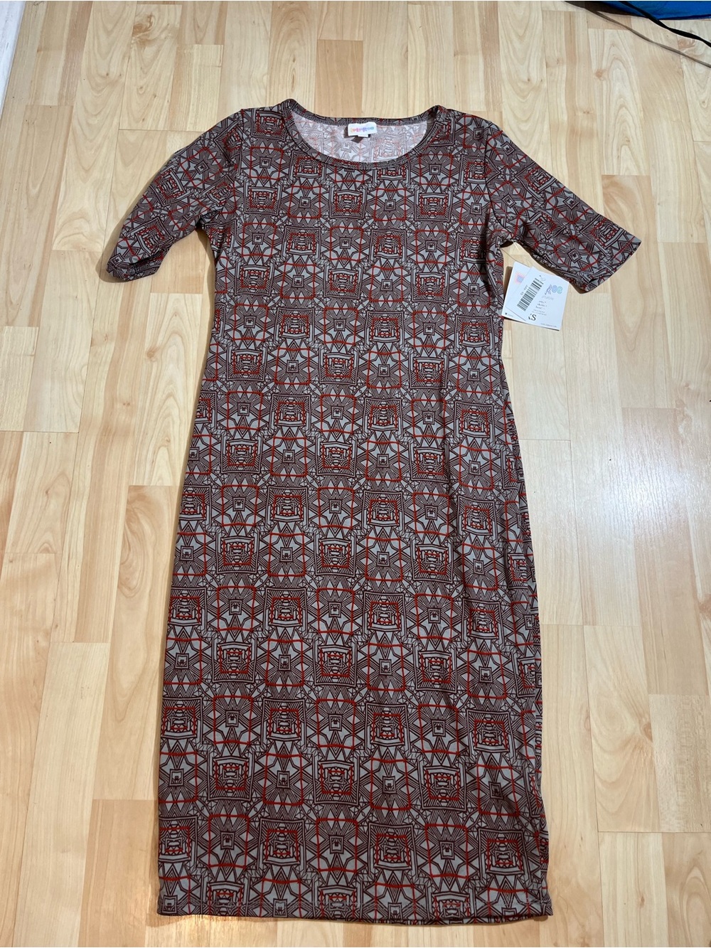 LuLaRoe 1/4 Sleeve Midi Julia Dress New With Tags XS